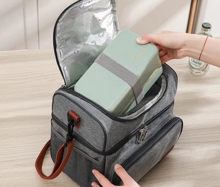 Sac Isotherme Rayé Portable Isolé Oxford