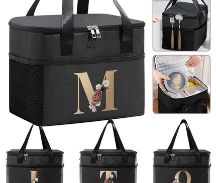 Sac Isotherme Pratique Motif Lettre Fleurie