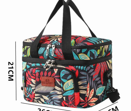 Sac Isotherme Portable Double Étages Floral