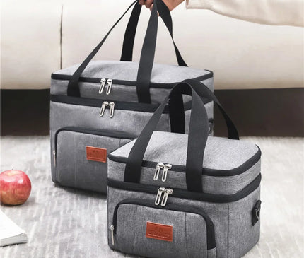 Sac Isotherme Portable Deux Niveaux Repas