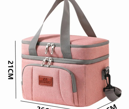 Sac Isotherme Double Compartiments Repas Portable