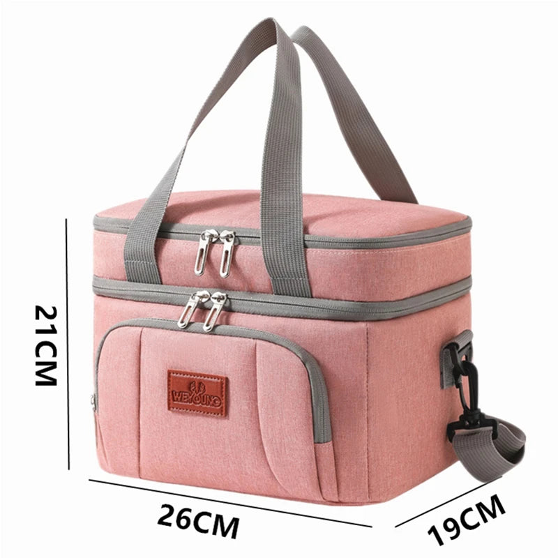 Sac Isotherme Double Compartiments Repas Portable