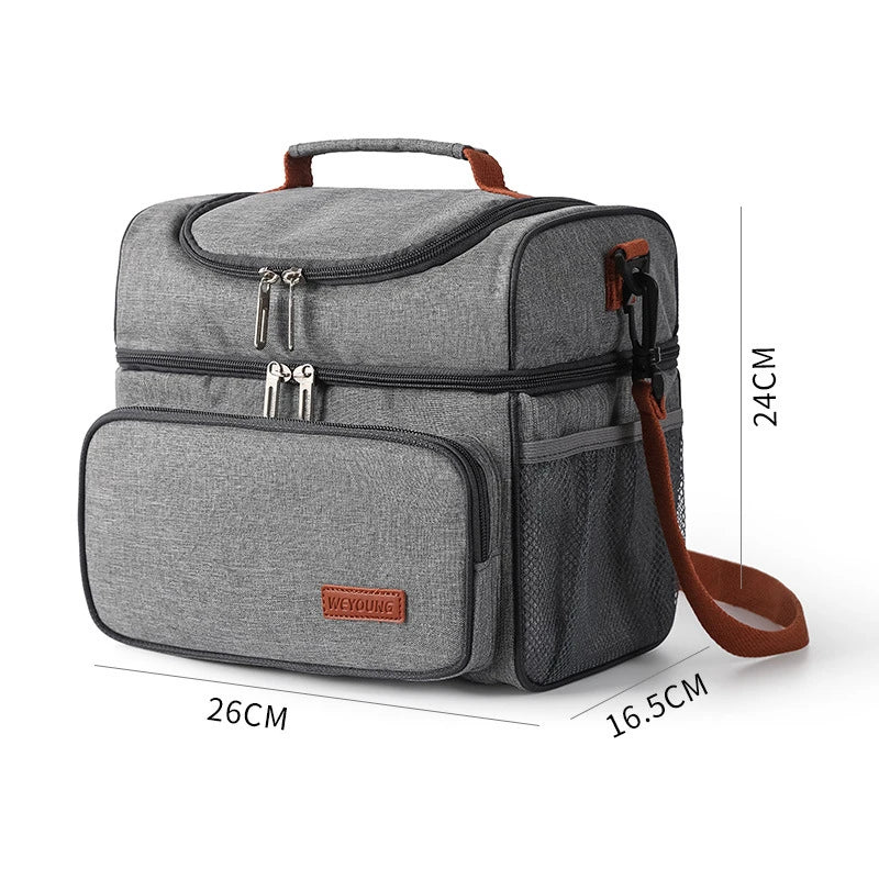 Sac Isotherme Double Compartiment Portable