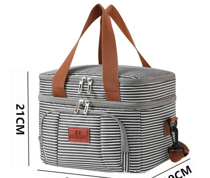 Sac Isotherme Rayé Portable Isolé Oxford