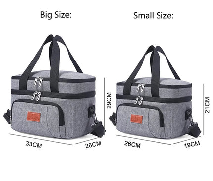 Sac Isotherme Bi-compartiment Épaule Main