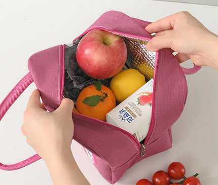 Sac Isotherme Rose pour Déjeuner