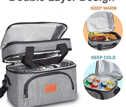 Sac Isotherme Bi-compartiment Épaule Main