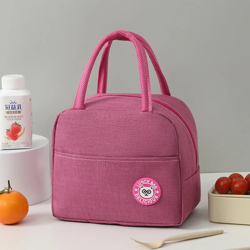 Sac Isotherme Rose pour Déjeuner